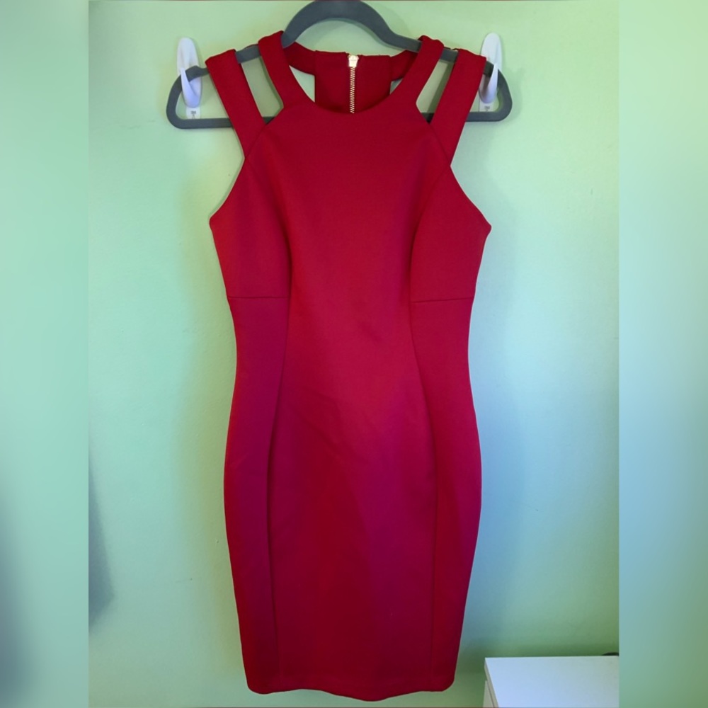 Calvin Klein Red Sleeveless Dress